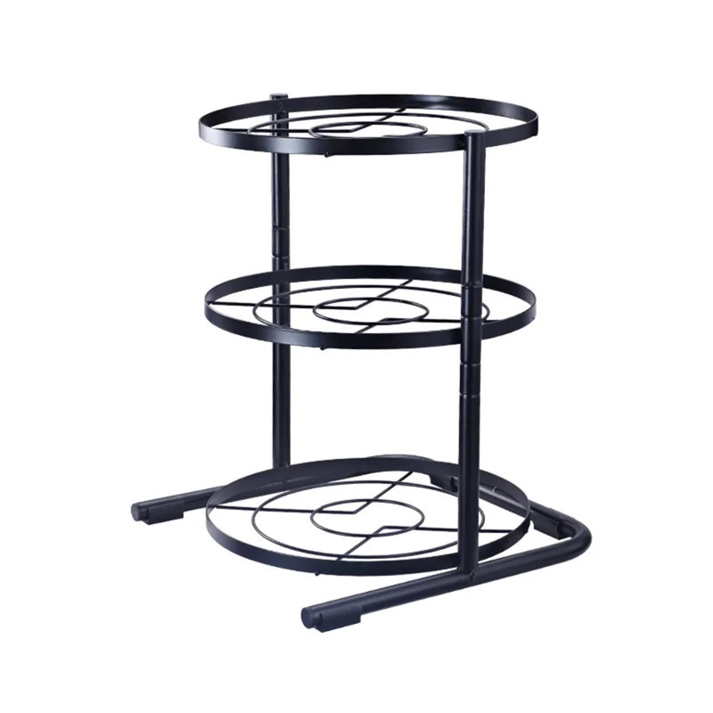 001-ZJ-GJ002 Kitchen Utensils Storage Rack 3-Tier Pot and Pans Shelf Stand