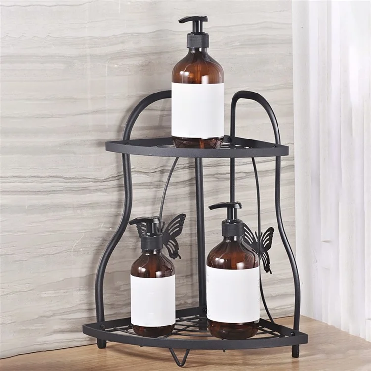 001-ZJ-SJ01 2 Layers Bathroom Organizer Punching Free Disassembly Kitchen Storage Rack