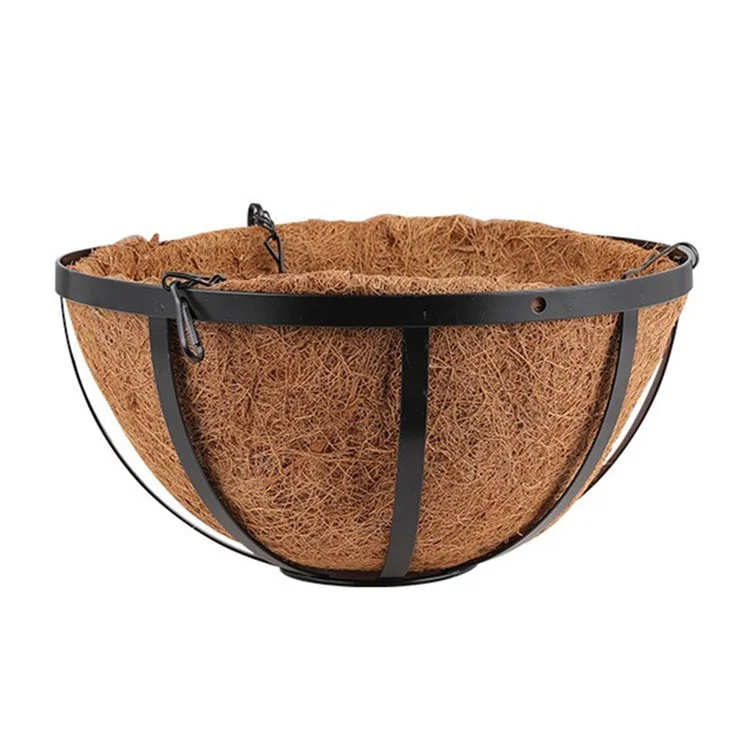 001-YZ01 12-inch Flower Pot Decorative Hanging Planter Basket with Coir Liner (Round Shape)