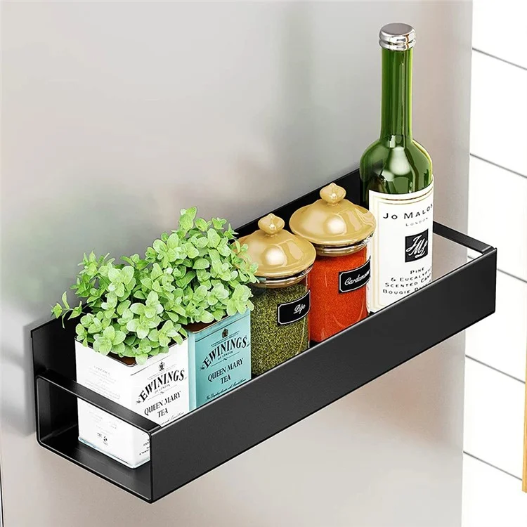 Magnetic Spice Rack For Refrigerator 29.5x7.5x5cm Hanging Metal Storage Shelf for Kitchen