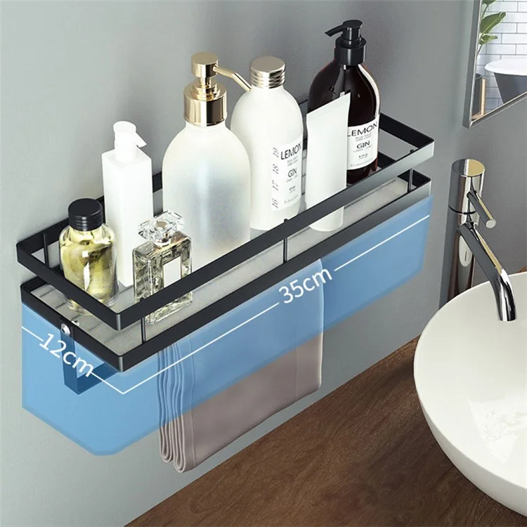 008YC1008 Soporte de baño para champú de hierro, sin taladrar, colgante, organizador para almacenamiento de baño
