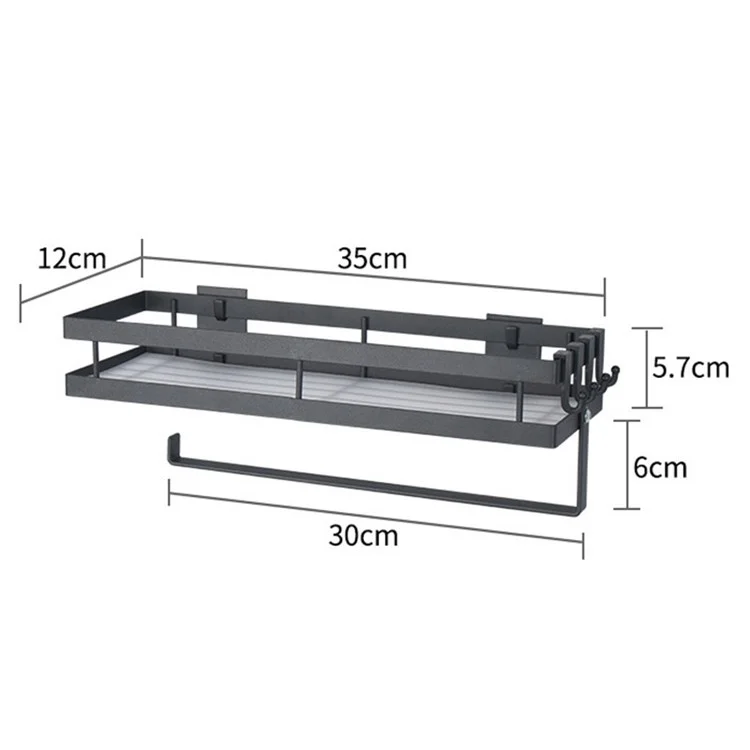 008YC1008 Soporte de baño para champú de hierro, sin taladrar, colgante, organizador para almacenamiento de baño
