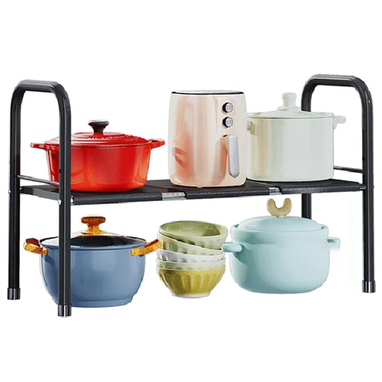 006-SCX-6855-3BK Estensibile Sotto il Lavello Rack di Stoccaggio Bagno Armadio Mensola Organizer