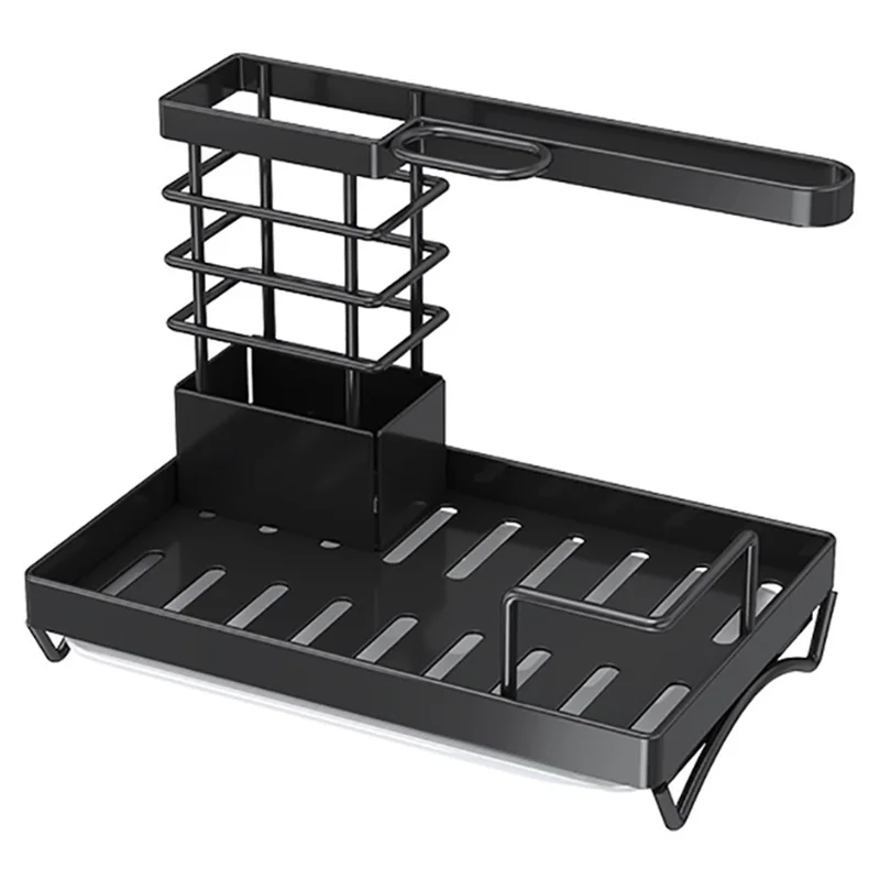 006-MB-7040-BK Chopsticks Knife Fork Holder Dishcloth Rack Multi-Layer Sink Organizer for Kitchen
