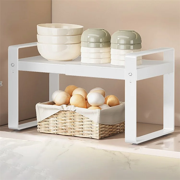 006-ZWJ-70139A-WH Cabinet Storage Shelf Household Countertop Storage Rack for Kitchen Spice Microwave
