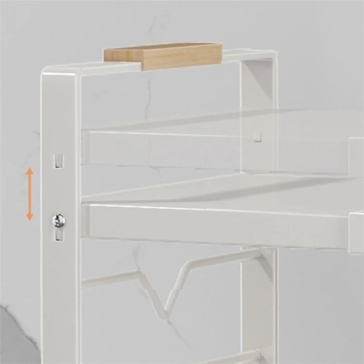 006-ZWJ-70139A-WH Cabinet Storage Shelf Household Countertop Storage Rack for Kitchen Spice Microwave