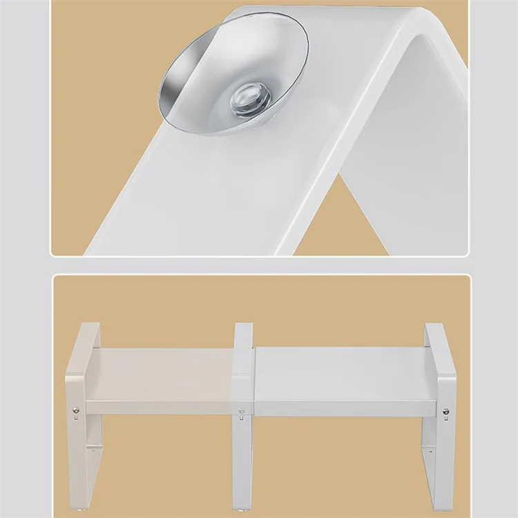 006-ZWJ-70139A-WH Cabinet Storage Shelf Household Countertop Storage Rack for Kitchen Spice Microwave