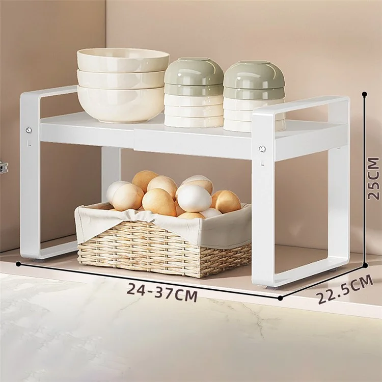 006-ZWJ-70139A-WH Cabinet Storage Shelf Household Countertop Storage Rack for Kitchen Spice Microwave
