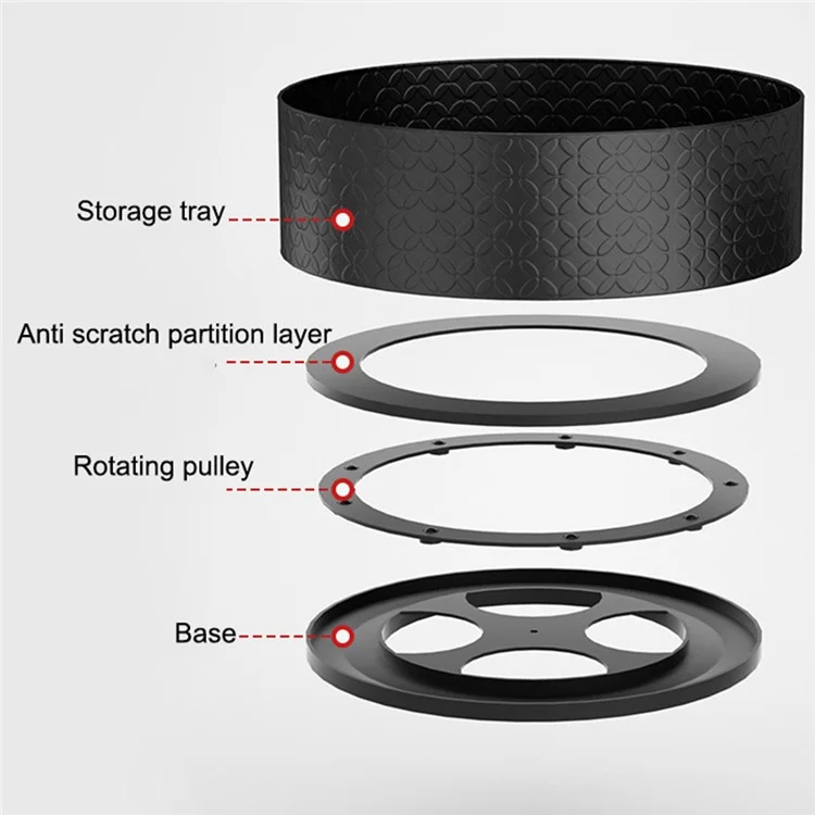 006-10062H 2 Tier Rotating Condiment Holder Kitchen Countertop Spice Shelf Rack