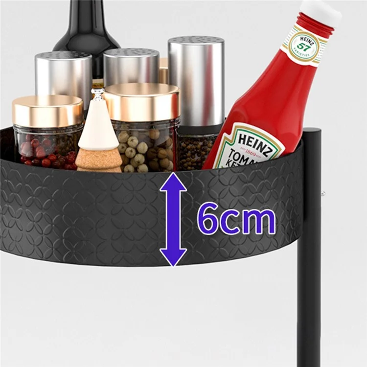006-10062H 2 Tier Rotating Condiment Holder Kitchen Countertop Spice Shelf Rack