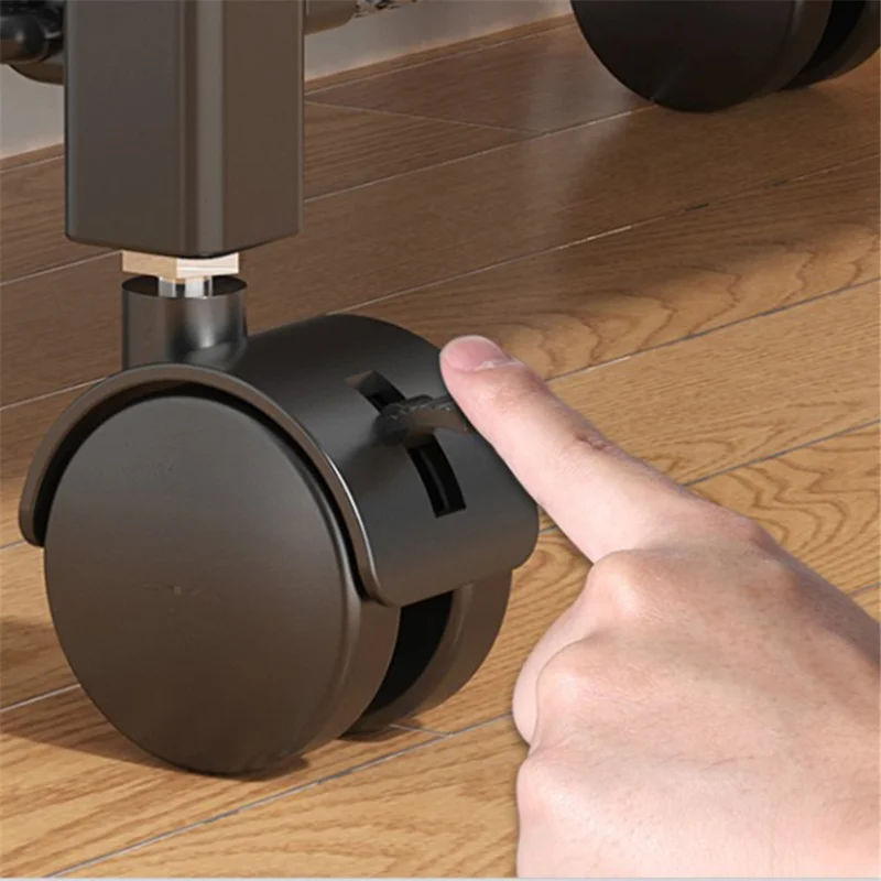 005JGL1047 4-Tier Kitchen Storage Rack with Wheels, Floor-Standing Vegetable Basket - 4 Mesh / Black