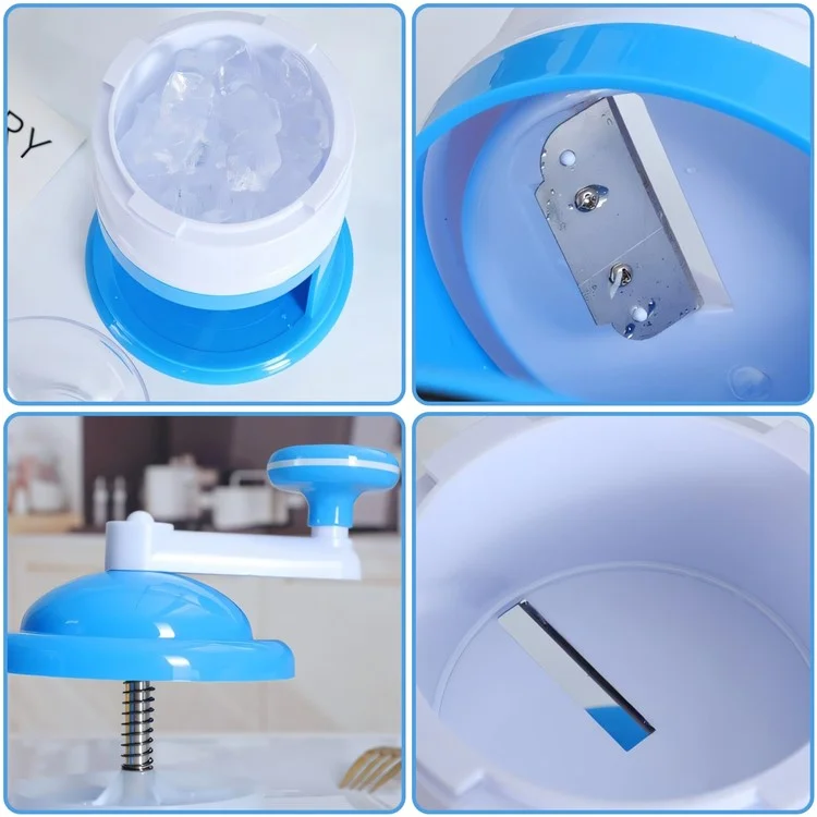 Home Mini Manueller Schneekegel-Handkurbel-Eiszermahler-Maschine (BPA-frei, nicht FDA-zertifiziert)