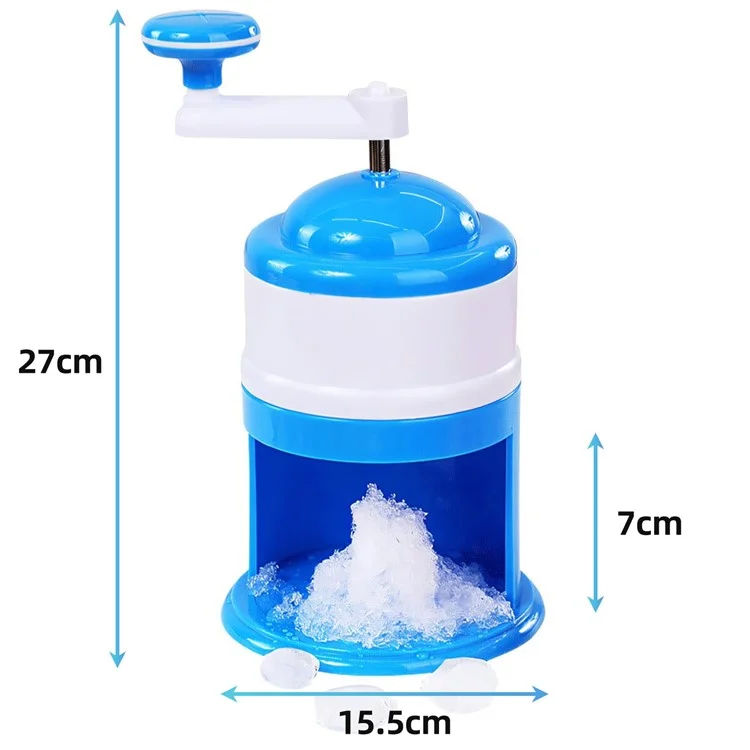 Home Mini Manueller Schneekegel-Handkurbel-Eiszermahler-Maschine (BPA-frei, nicht FDA-zertifiziert)