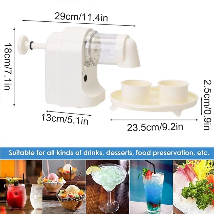 Machine à Glace Rasée Électrique Rasage de Glace USB Crusteur de Glace Portable Rechargeable Pour la Maison