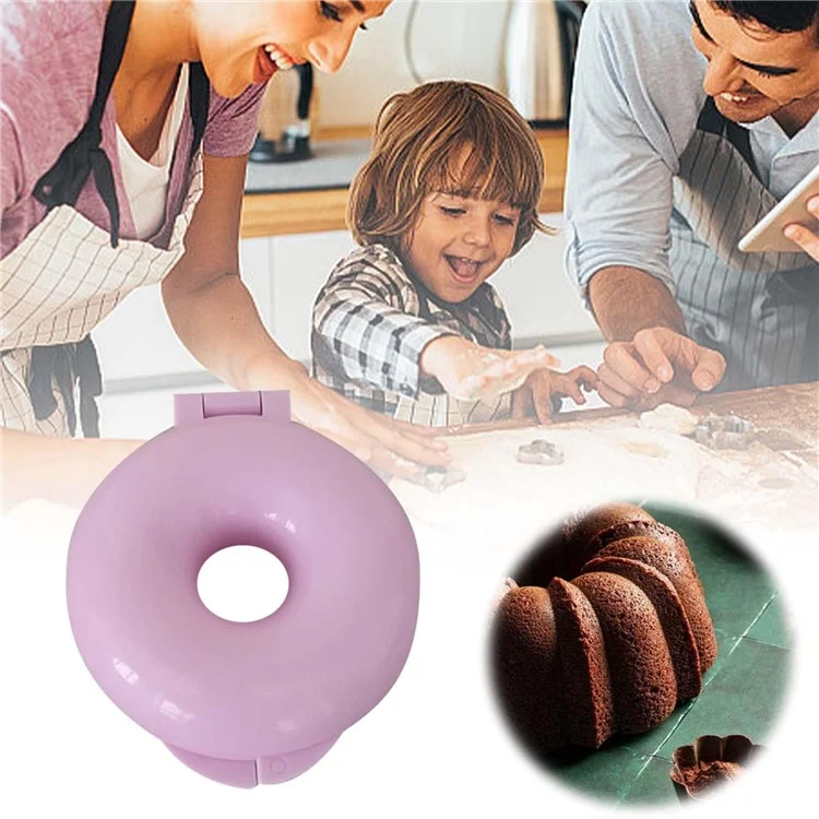 Moule de Beignet Bricolage Pour la Cuisson du Moule à Gâteau de Beignet (pas de FDA, Sans Bpa) - Rose