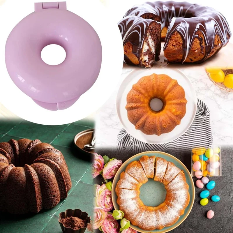 DIY Donut Mold for Baking Doughnut Cake Mould Baking Tool (No FDA, BPA-Free) - Grey