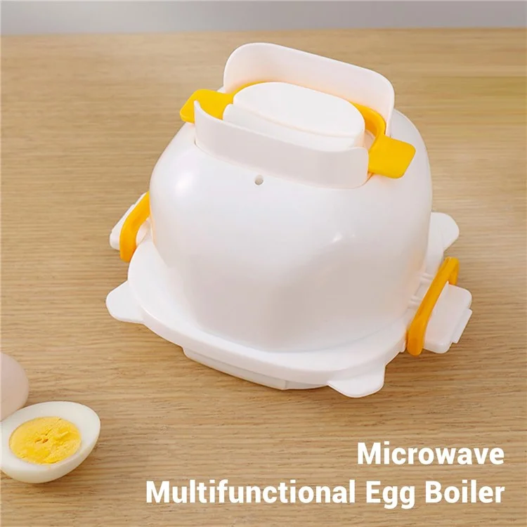 Microwave Oven Egg Steamer 4 Grids Egg Cooker Egg Boiler with Egg Cutter Tool for Home Breakfast