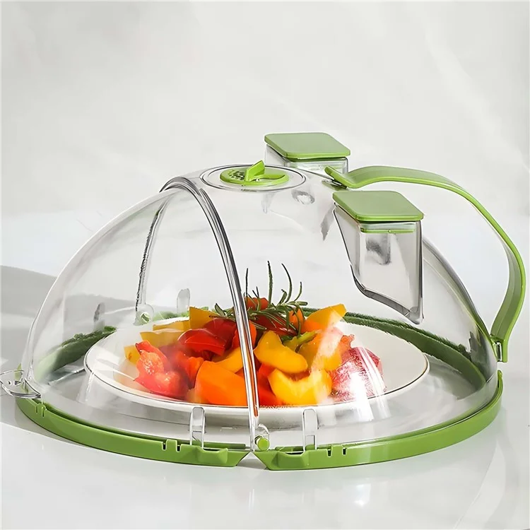 Microwave Splatter Cover with Dual Water Steamer Clear Microwave Plate Cover Lid Dish Bowl Cover