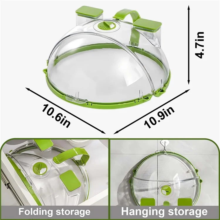 Microwave Splatter Cover with Dual Water Steamer Clear Microwave Plate Cover Lid Dish Bowl Cover