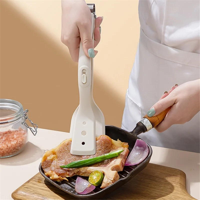 Kitchen Steak Tong Silicone Spatula Anti-Scalding Frying Fish Clip (No FDA Certification, BPA Free)