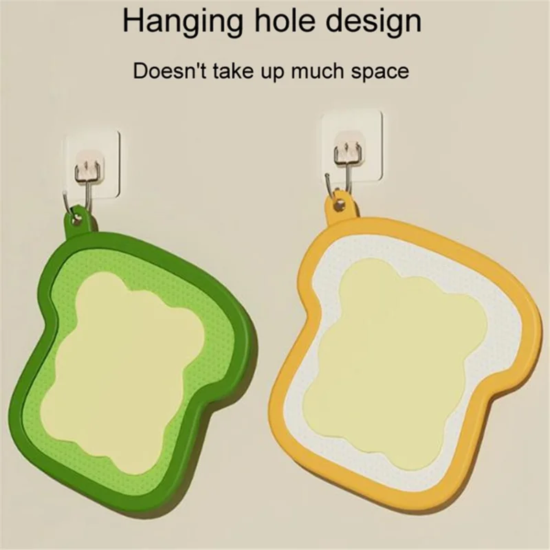 3-in-1 Detachable Heat Insulation Mat Non-Slip Silicone Placemat with Hanging Hole - Yellow