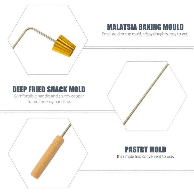 Small Gold Cup Mold Malaysia Food Baking Mould Pancake Mini Stamps Mold Cookie Maker Baking Tool