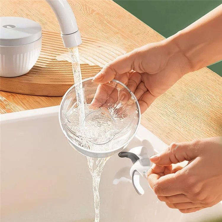 250 ml Mini Hacheur D'ail Avec 3 Masher de Broyeur de Légumes à 3 Coupeurs Small Food Wentor - Blanc