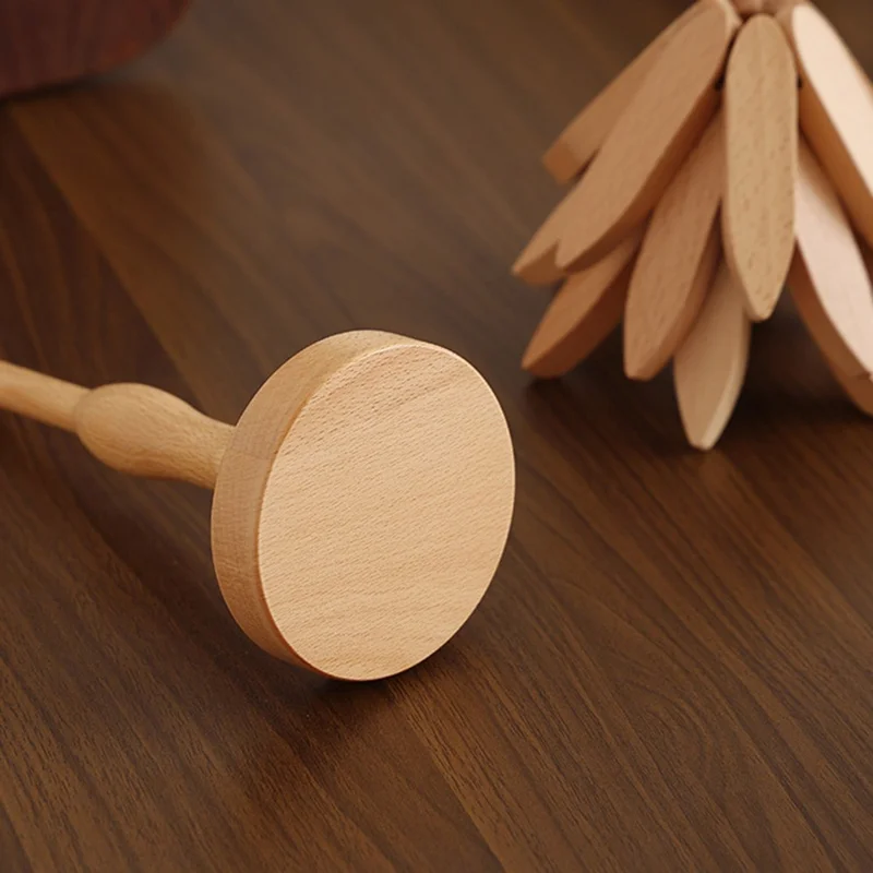 Wooden Tree Coasters 4Pcs Tree Shaped Tree Shaped Trivet Mats for Hot Dishes, Hot Pots and Pans - Wood Color