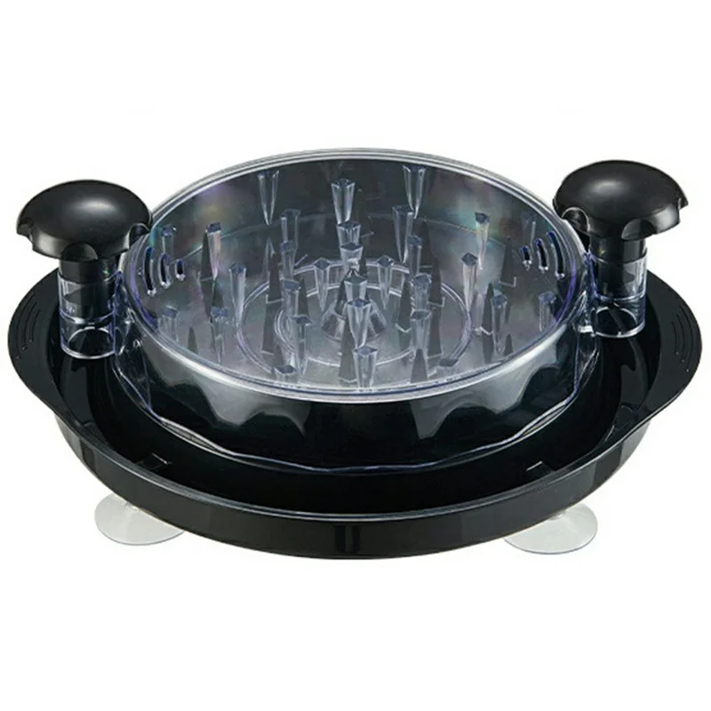 Chicken Breast Salad Shredder Suction Cup Bottom Kitchen Manual Meat Grinder (BPA Free, No FDA) - Black