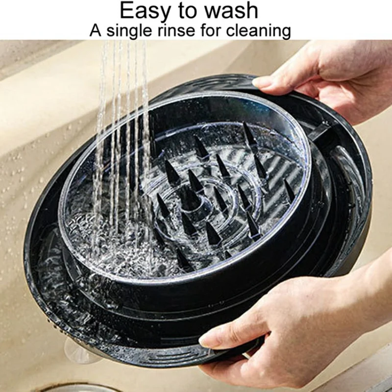 Chicken Breast Salad Shredder Suction Cup Bottom Kitchen Manual Meat Grinder (BPA Free, No FDA) - Black