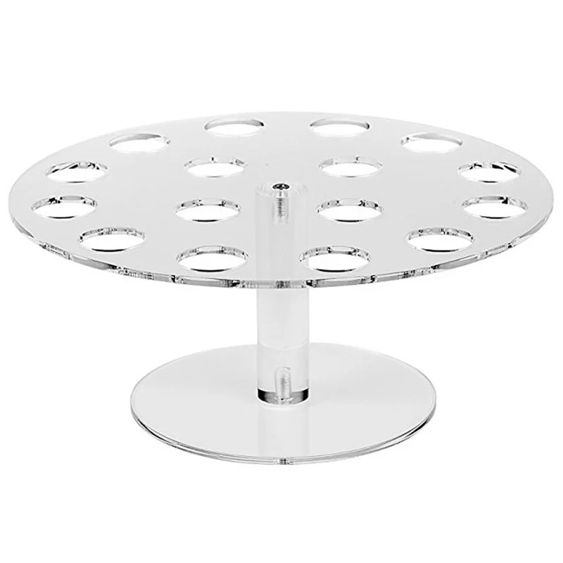 16 Holes Acrylic Transparent Ice Cream Stand Cake Cone Holder Wedding Buffet Food Display Stand (No FDA Certified, BPA Free)