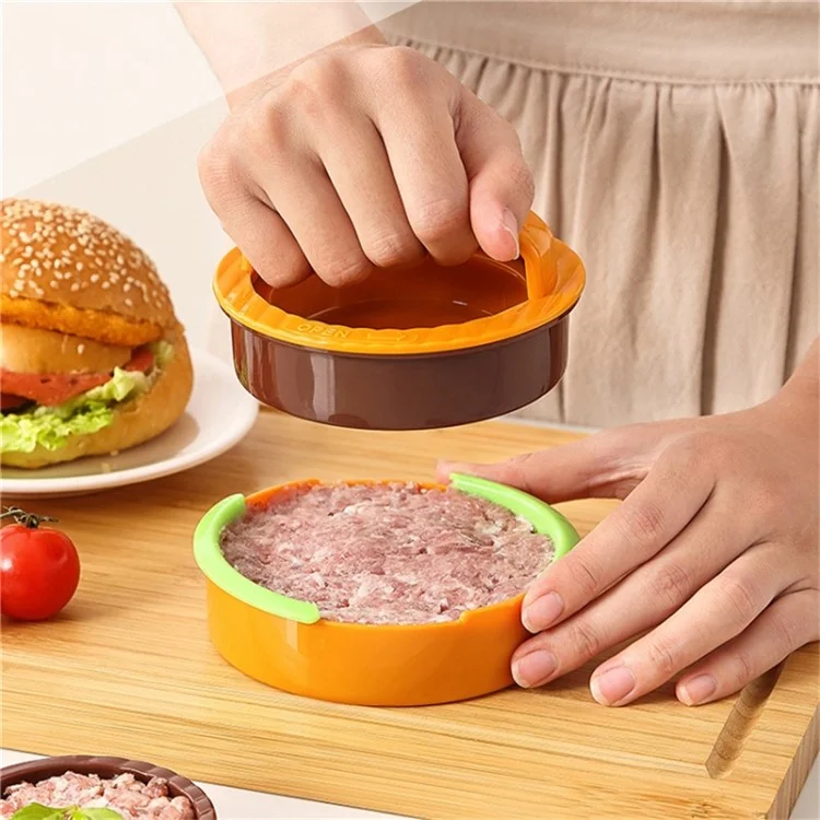 Round Hamburger Patty Making Tool Kitchen Burger Meat Press Strumento (BPA Gratuito, Nessuna Certificazione Fda) - Colore di Hamburger