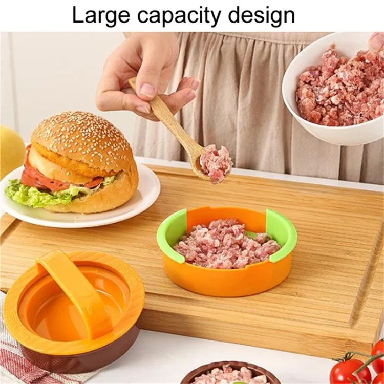 Round Hamburger Patty Making Tool Kitchen Burger Meat Press Strumento (BPA Gratuito, Nessuna Certificazione Fda) - Colore di Hamburger