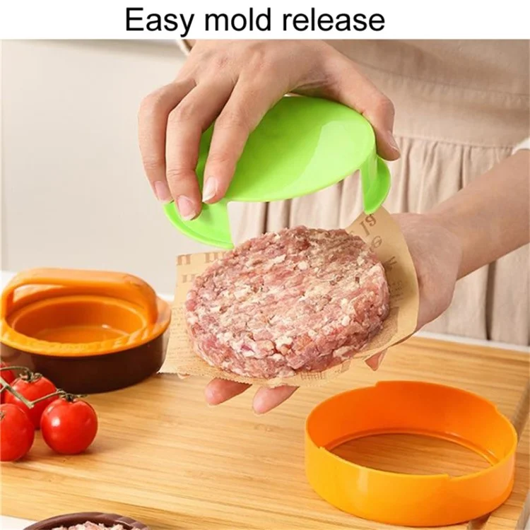Round Hamburger Patty Making Tool Kitchen Burger Meat Press Strumento (BPA Gratuito, Nessuna Certificazione Fda) - Colore di Hamburger
