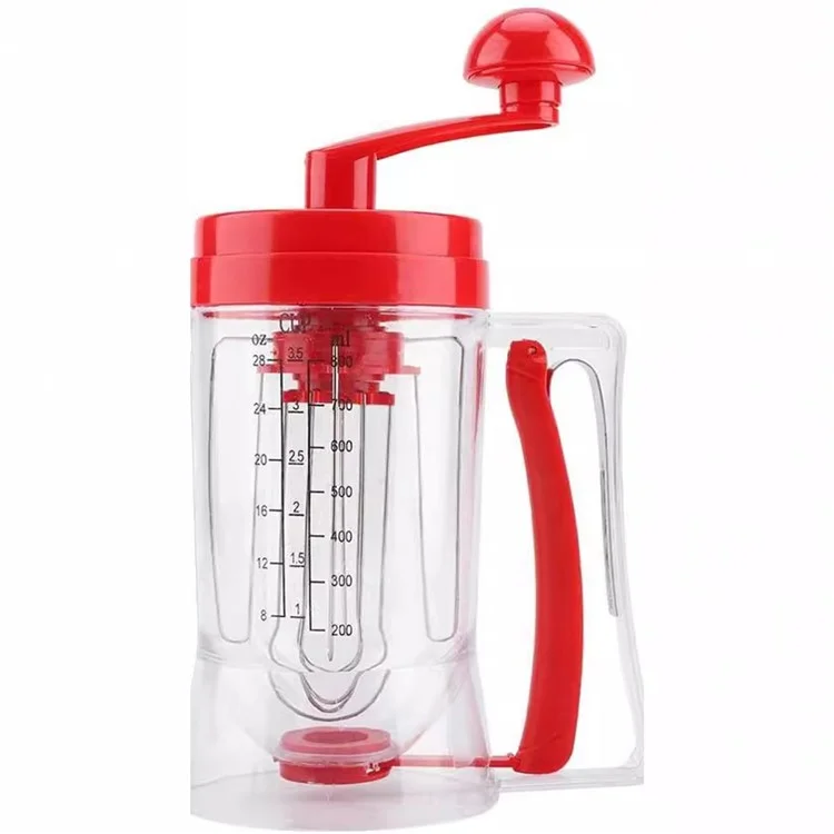 Batter Separator Manual Pancakes Cookie Cake Waffles Dispenser Baking Tool (BPA Free, without FDA Certificate) - Red