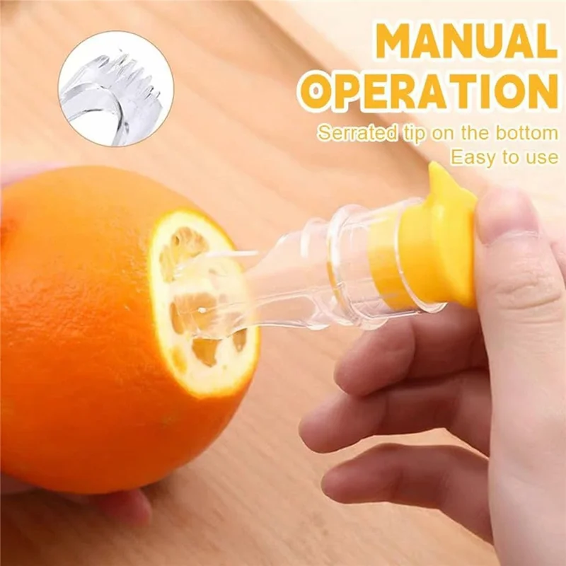 Multi-Function Manual Lemon Squeezer Hand Fruit Juicer with Built-In Filter (BPA Free, No FDA)