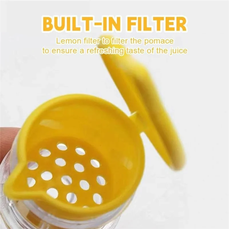 Multi-Function Manual Lemon Squeezer Hand Fruit Juicer with Built-In Filter (BPA Free, No FDA)
