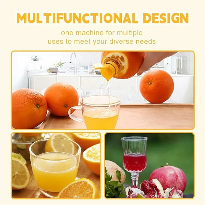 Multi-Function Manual Lemon Squeezer Hand Fruit Juicer with Built-In Filter (BPA Free, No FDA)
