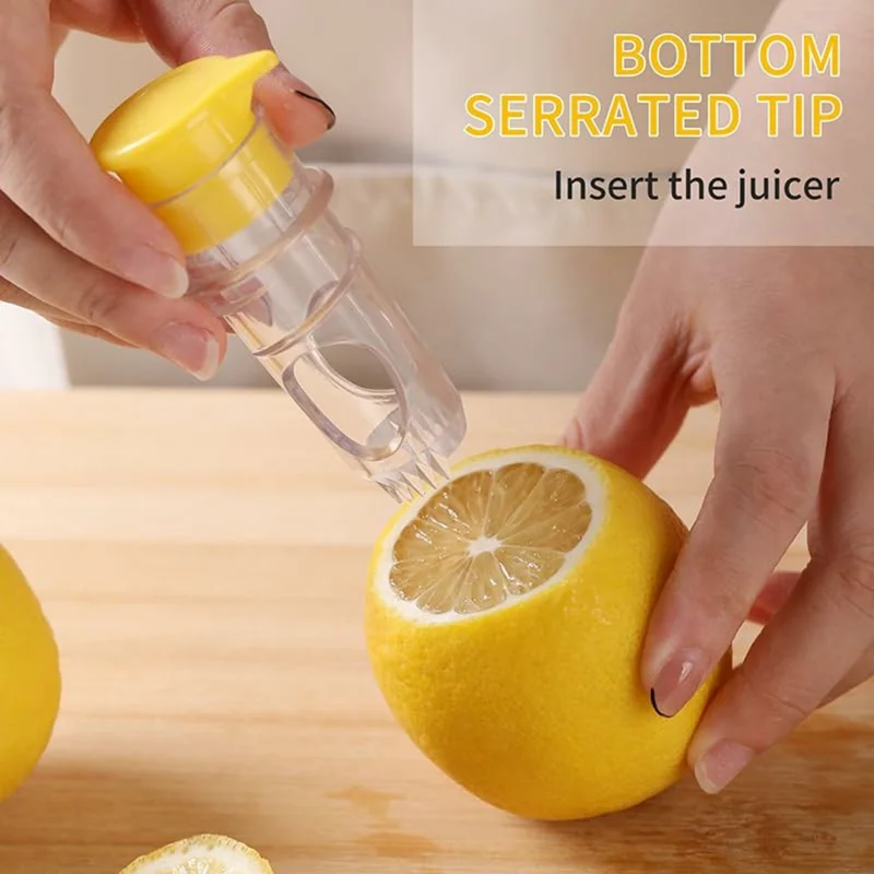 Multi-Function Manual Lemon Squeezer Hand Fruit Juicer with Built-In Filter (BPA Free, No FDA)