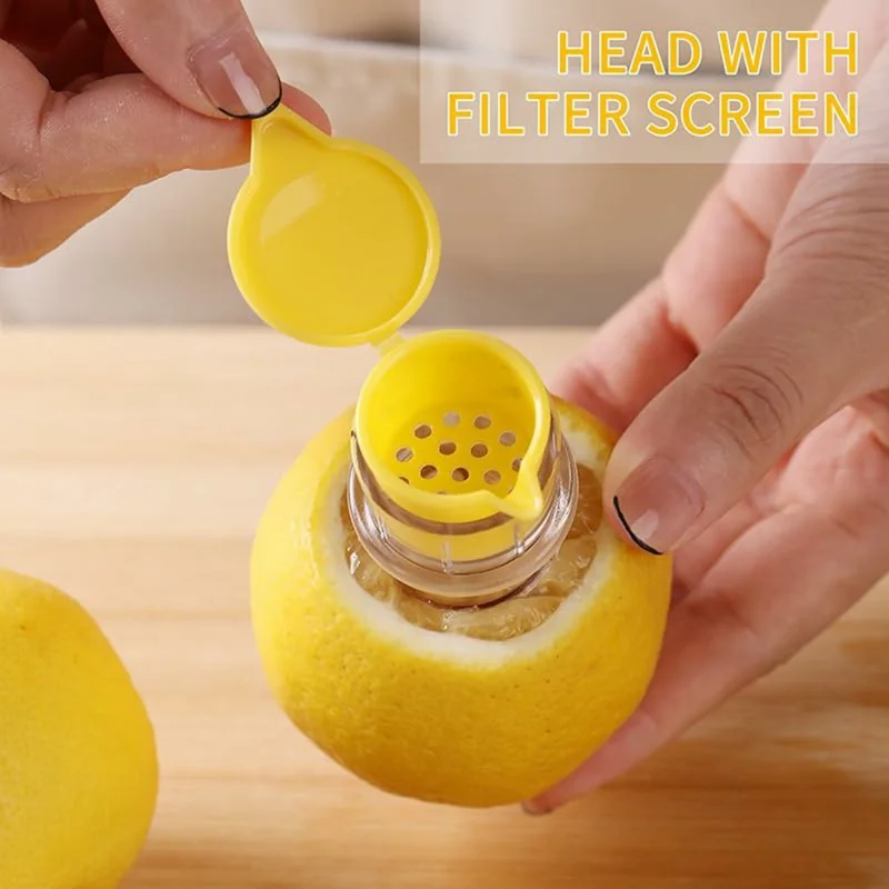 Multi-Function Manual Lemon Squeezer Hand Fruit Juicer with Built-In Filter (BPA Free, No FDA)