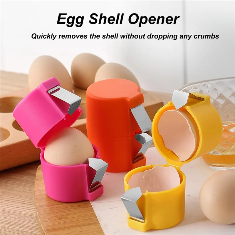 Handheld Egg Shell Opener PP + Stainless Steel Egg Shell Separator Kitchen Gadget - Pink