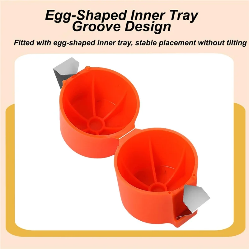 Handheld Egg Shell Opener PP + Stainless Steel Egg Shell Separator Kitchen Gadget - Pink