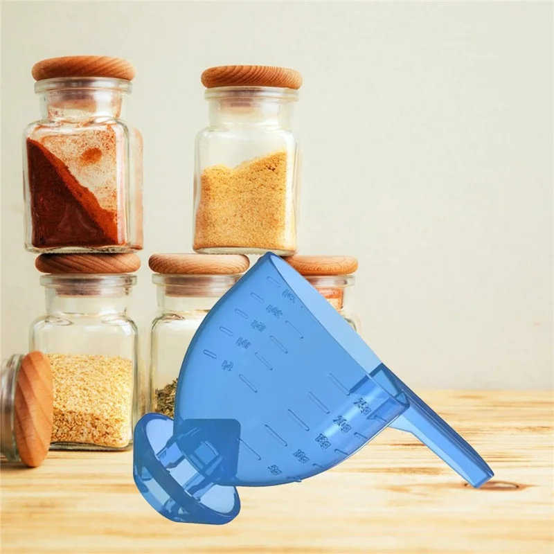 Measuring Scoop Funnel ABS Powder Funnel Water Bottle Scoop Measuring Tool (BPA Free, No FDA) - Blue