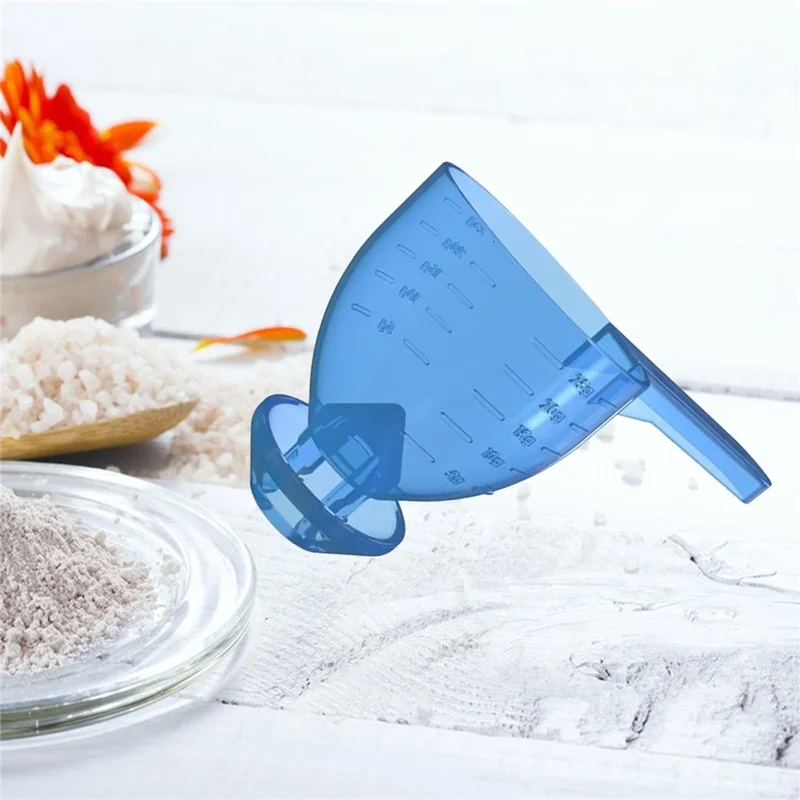 Measuring Scoop Funnel ABS Powder Funnel Water Bottle Scoop Measuring Tool (BPA Free, No FDA) - Blue