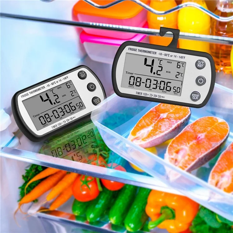 Magnetic suction digital food thermometer for refrigerator food preservation, electronic temperature tester