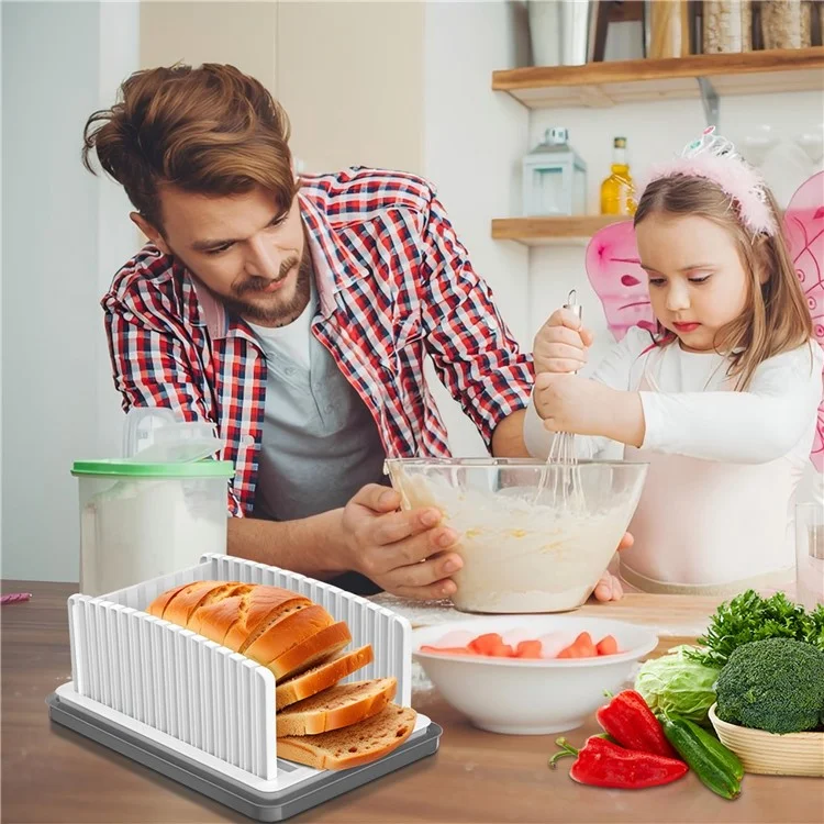 Bread Slicer DIY Adjustable Toast Loaf Slicing Machine Bread Cutting Guide Tool (BPA Free, No FDA)