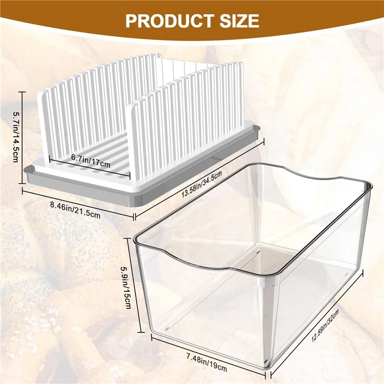 Bread Slicer DIY Adjustable Toast Loaf Slicing Machine Bread Cutting Guide Tool (BPA Free, No FDA)