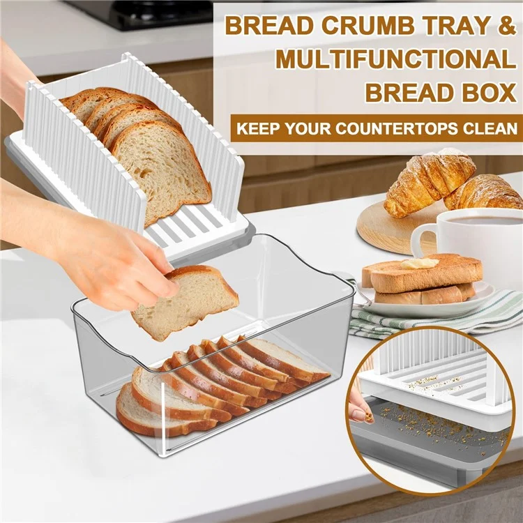 Bread Slicer DIY Adjustable Toast Loaf Slicing Machine Bread Cutting Guide Tool (BPA Free, No FDA)
