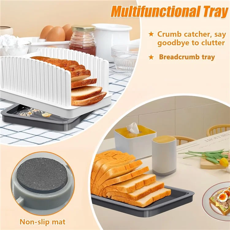 Bread Slicer DIY Adjustable Toast Loaf Slicing Machine Bread Cutting Guide Tool (BPA Free, No FDA)