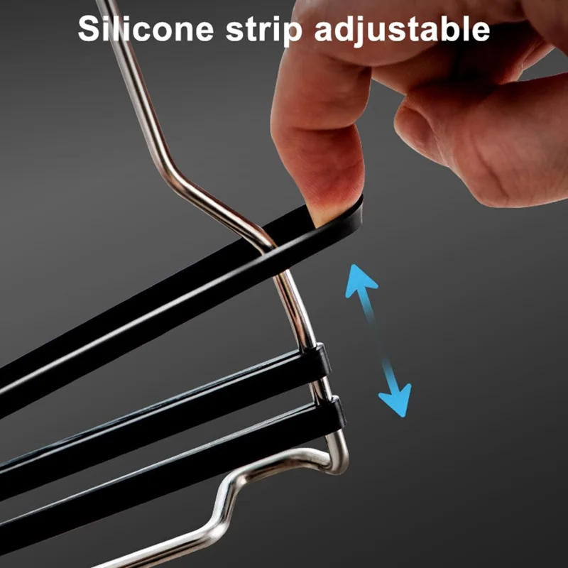 AAB050 PP+Stainless Steel+Silicone Bowl Gripping Tool Kitchen Anti-scald Bowl Plate Cup Clip - Black